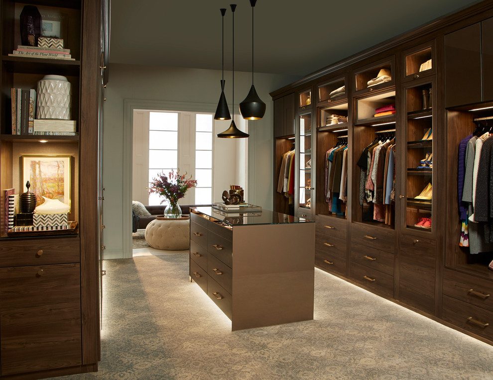 Sophisticated Couple's Walk-in Closet - Transitional - Bedroom - Other ...