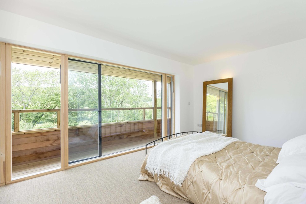 Inspiration for a contemporary bedroom in Hampshire.