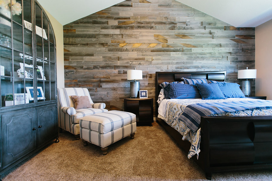 Inspiration for a rustic bedroom in Salt Lake City.