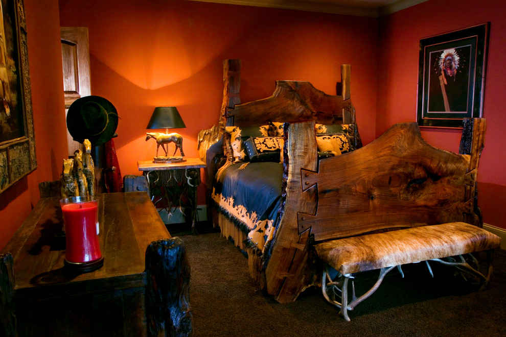 Mountain style bedroom photo in Atlanta