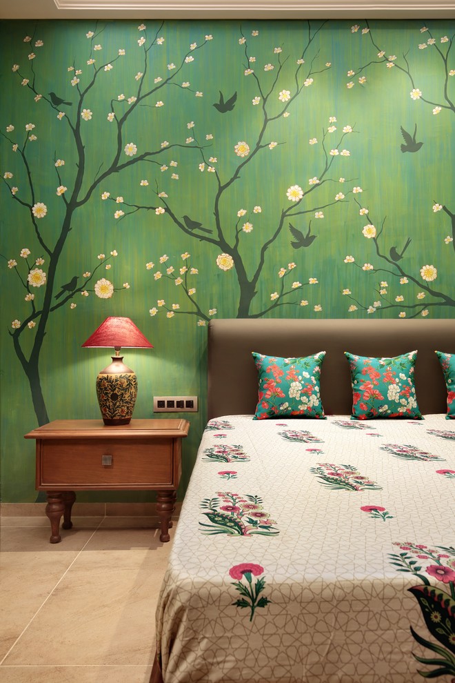 Inspiration for a contemporary bedroom remodel in Ahmedabad