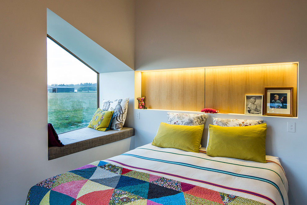 Modernes Schlafzimmer in Christchurch