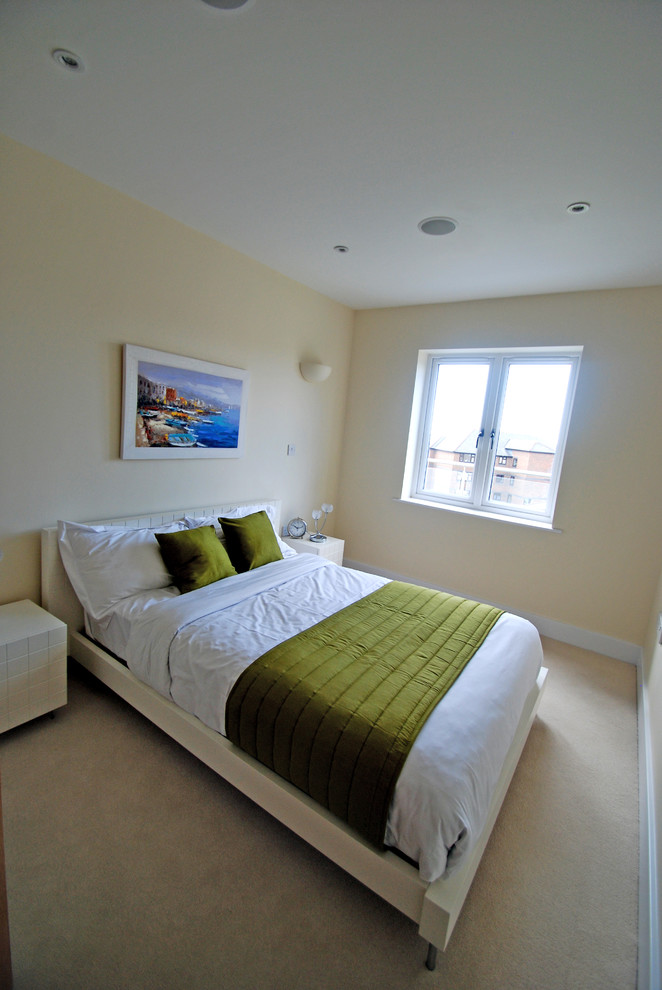 Contemporary bedroom in Dorset.