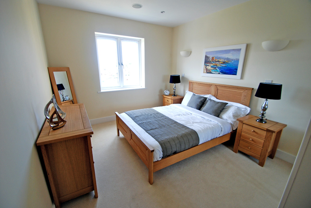 Design ideas for a contemporary bedroom in Dorset.