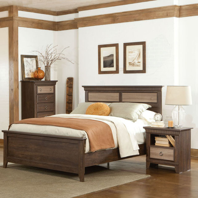 Standard Furniture Weatherly 3 Piece Panel Bedroom Set in Cherry