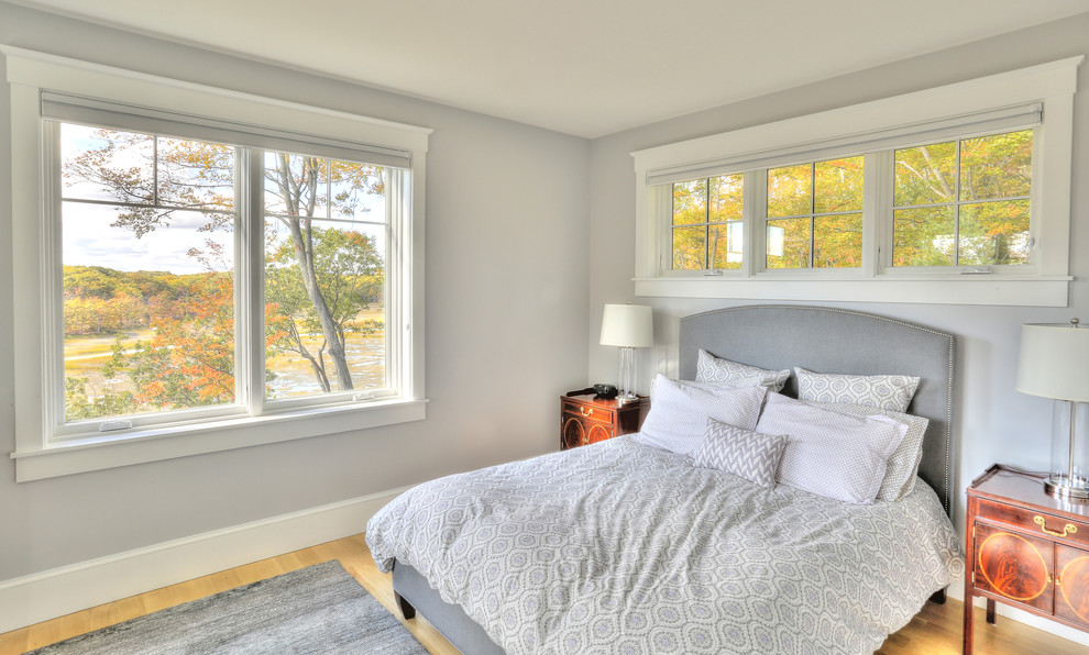 Bedroom - transitional bedroom idea in Bridgeport
