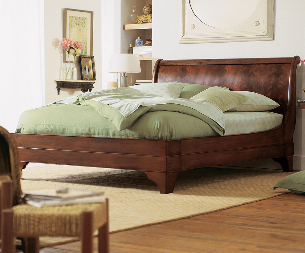 Stratford Sleigh Bed Flame Mahogany Traditional Bedroom New York by Charles P. Rogers