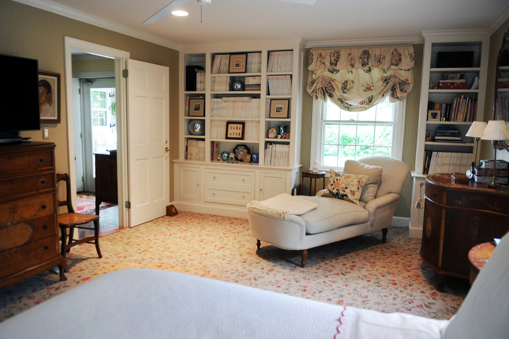 Inspiration for a timeless master carpeted bedroom remodel in Other
