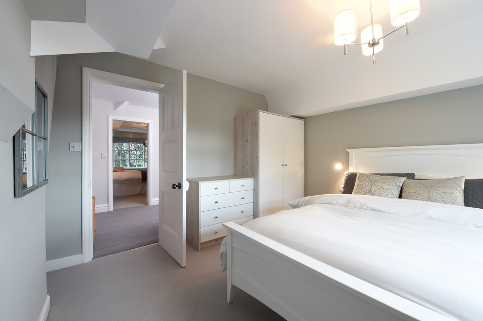 Design ideas for a traditional bedroom in Manchester.