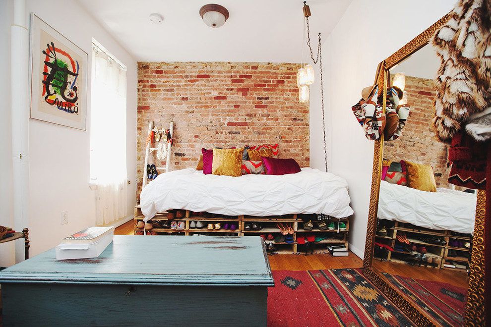 Bedroom - eclectic bedroom idea in New York