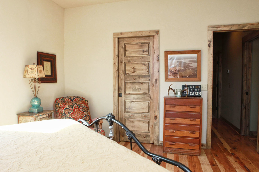 Inspiration for a rustic bedroom remodel in Other