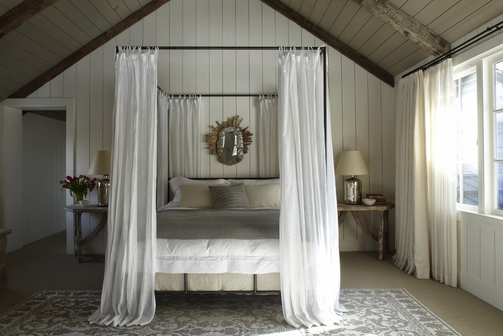 Inspiration for a rustic bedroom remodel in Los Angeles