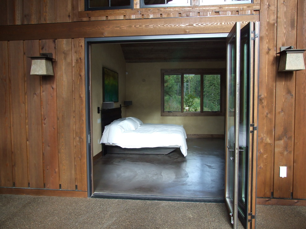 Esempio di una camera da letto stile rurale di medie dimensioni