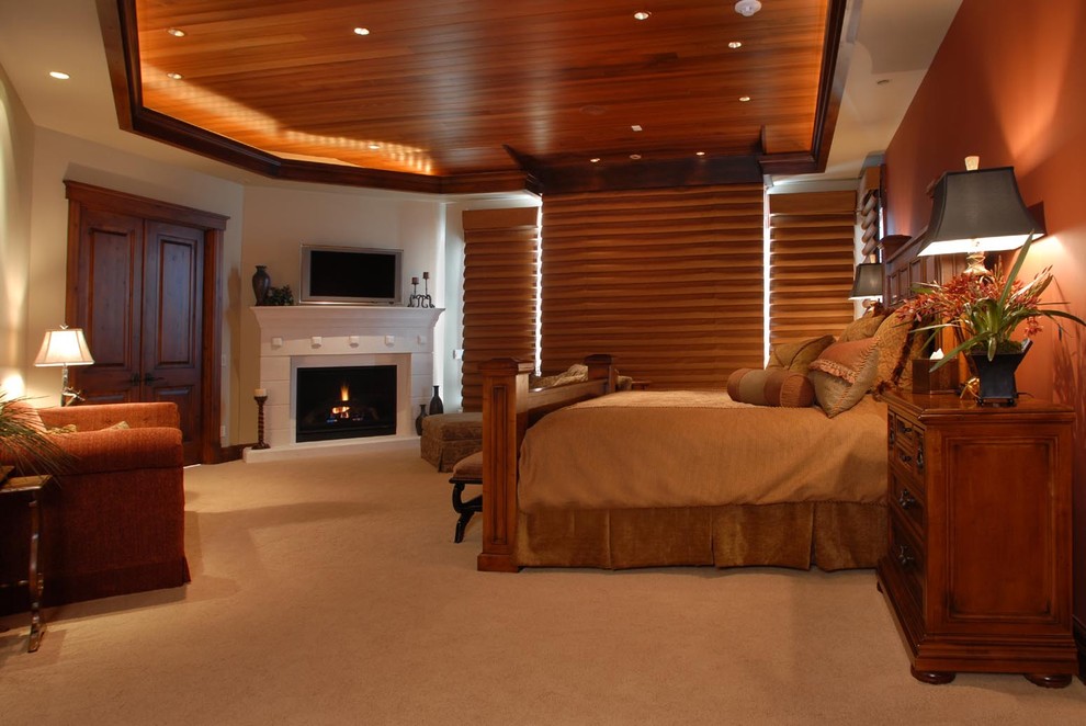 ソルトレイクシティにあるトラディショナルスタイルのおしゃれな寝室
