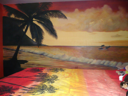 pic Sunset Beach Mural Painting houzz
