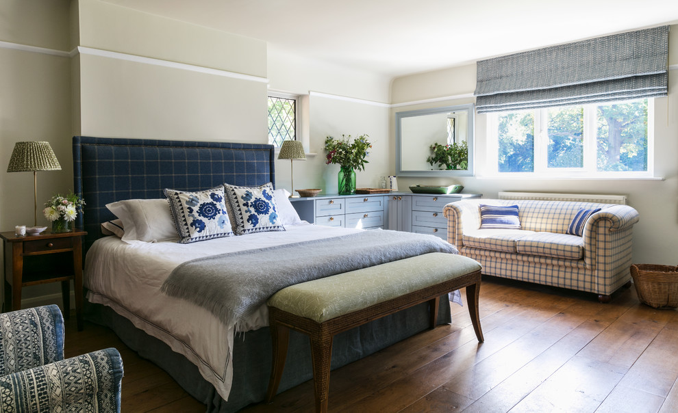 Design ideas for a medium sized classic bedroom in Surrey.