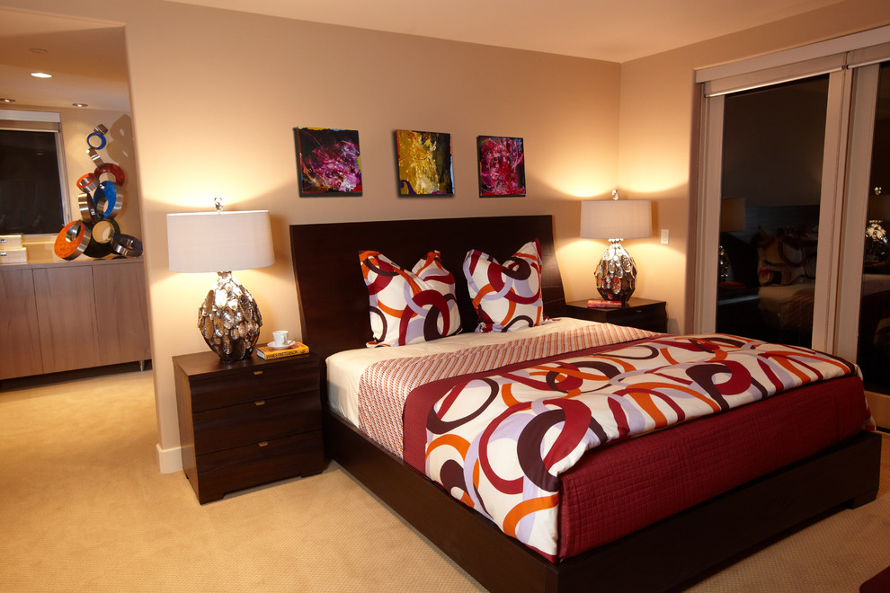 ミネアポリスにあるコンテンポラリースタイルのおしゃれな寝室