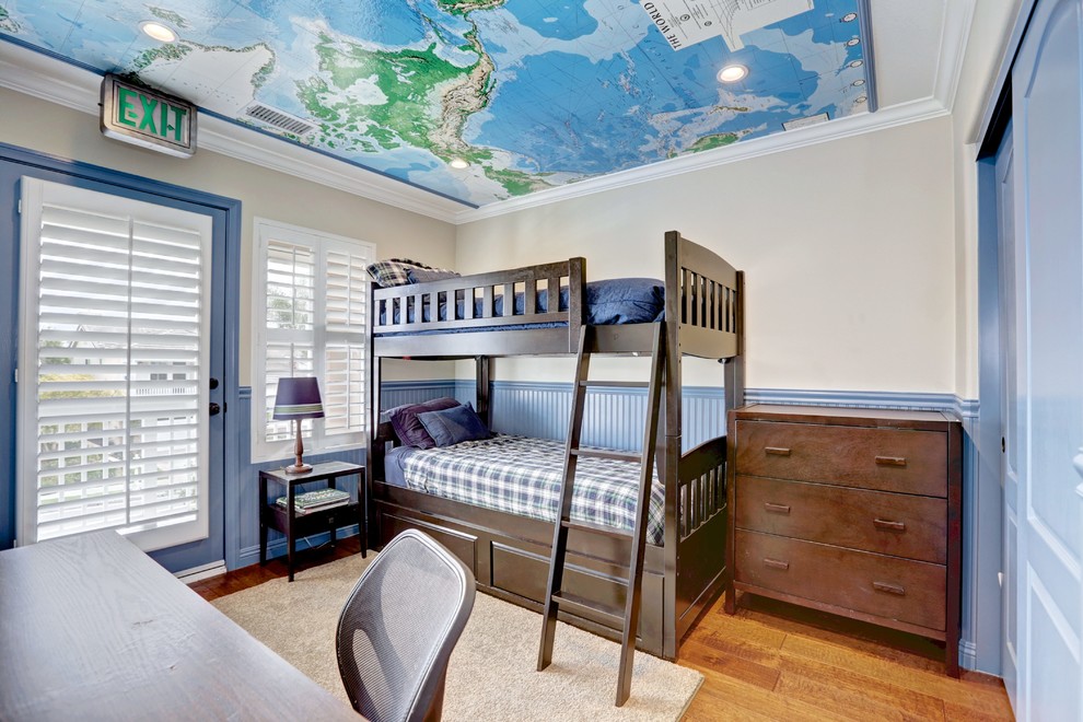 This is an example of a nautical bedroom in Orange County.