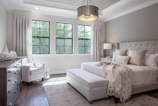 Gray white sale brown bedroom