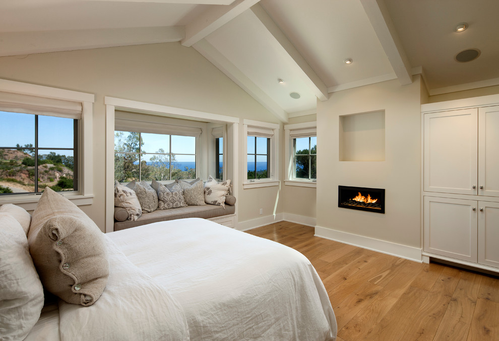 Photo of a traditional bedroom in Santa Barbara.