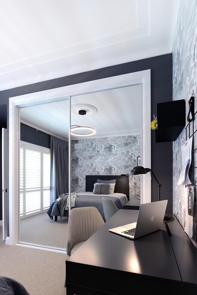 Mittelgroßes Modernes Schlafzimmer in Sydney