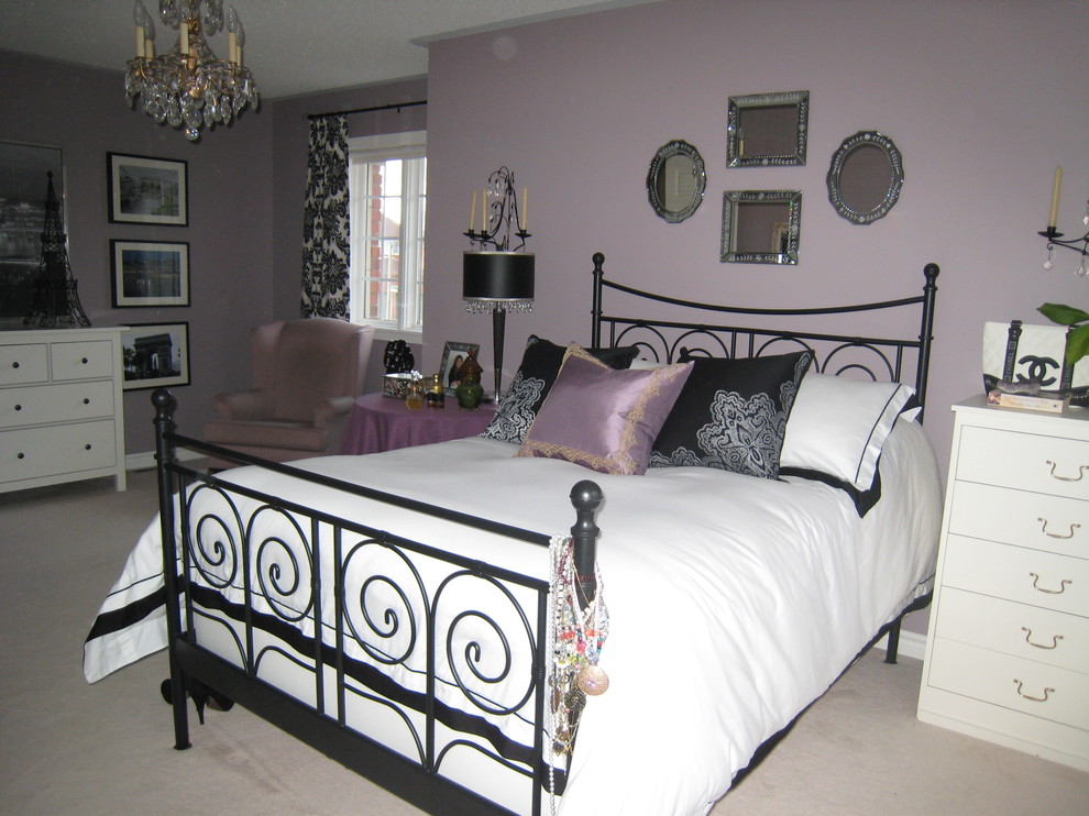 Example of an eclectic bedroom design in Toronto