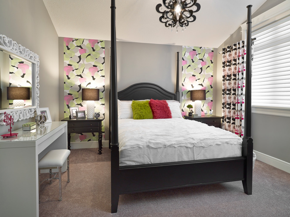 Teen Girls Bedroom Contemporary Bedroom Edmonton by Luxe Design