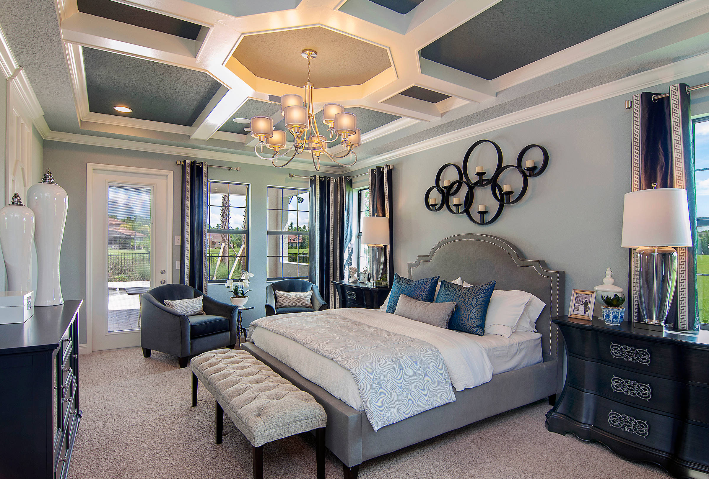 Blue And Gray Bedroom Houzz