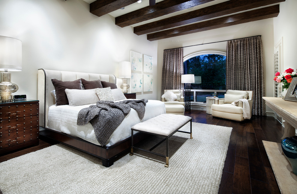 Example of a tuscan bedroom design in Austin