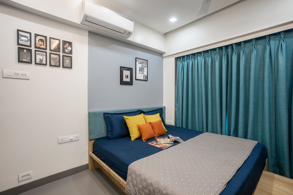 ムンバイにある北欧スタイルのおしゃれな寝室