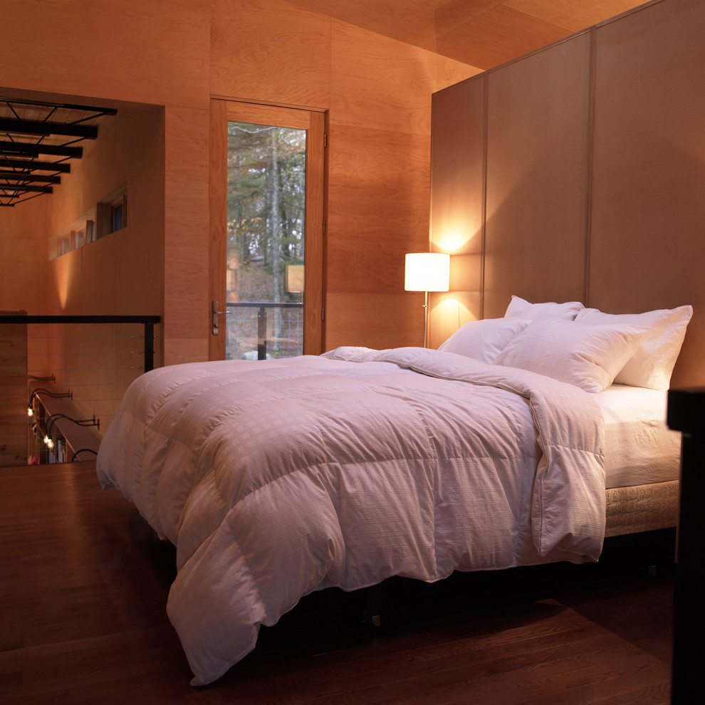 Example of a trendy bedroom design in New York