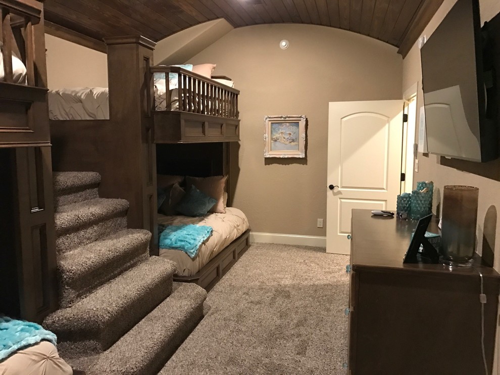 Immagine di una camera da letto stile loft stile rurale
