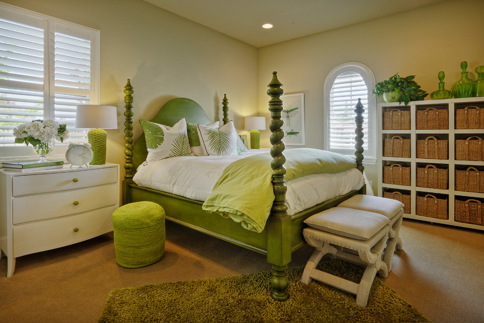 Bedroom - mediterranean bedroom idea in Sacramento