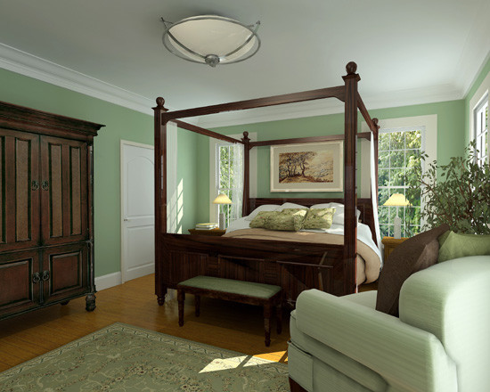 This is an example of a classic bedroom in Charlotte.