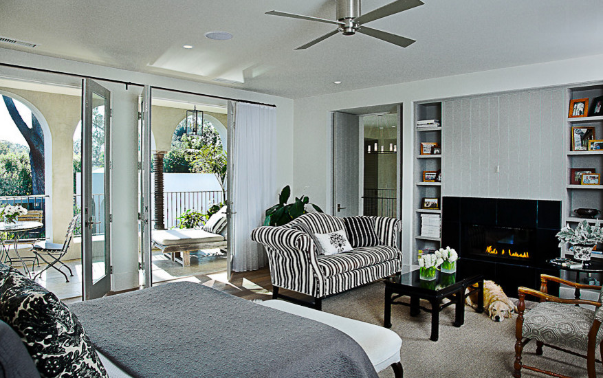 Inspiration for a contemporary bedroom in San Diego.