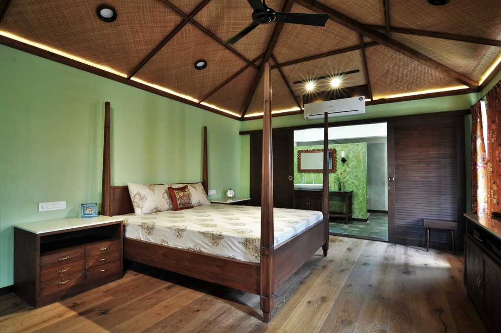 Пример оригинального дизайна: спальня в восточном стиле