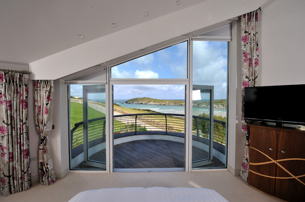Inspiration for a contemporary bedroom in Cornwall.