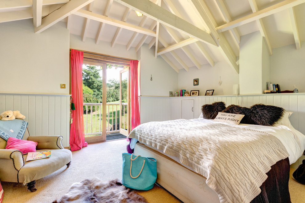 This is an example of a contemporary bedroom in Devon.