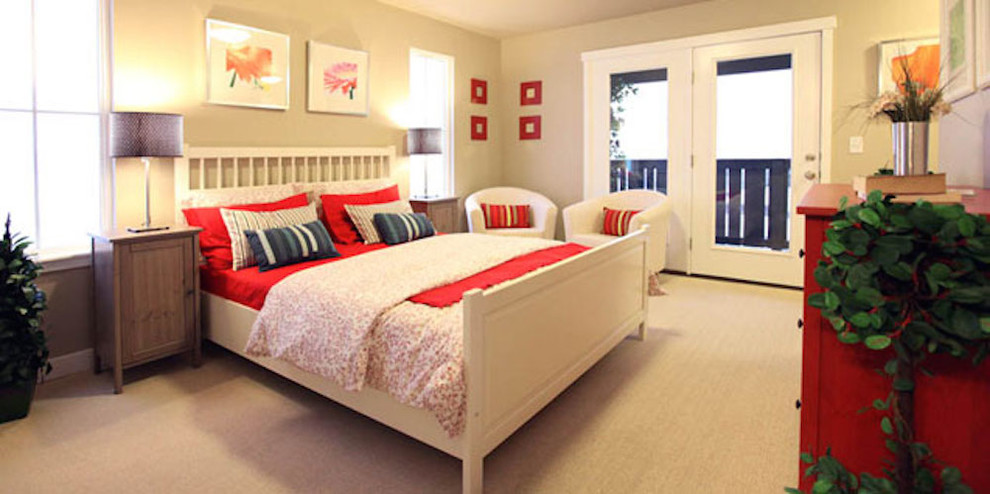 Inspiration for a modern bedroom in Salt Lake City.