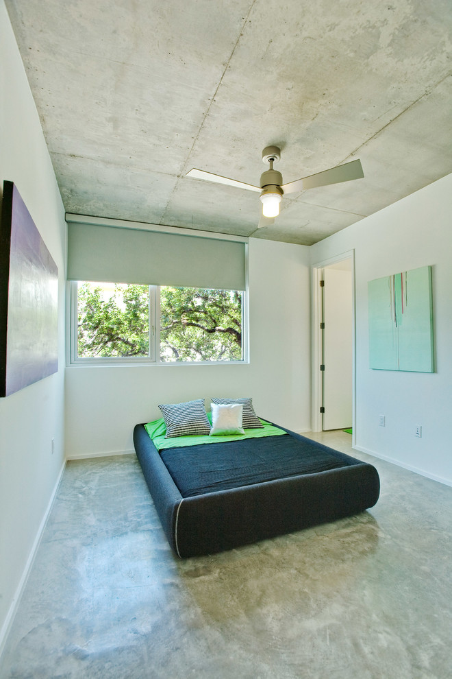 Contemporary bedroom in Austin.
