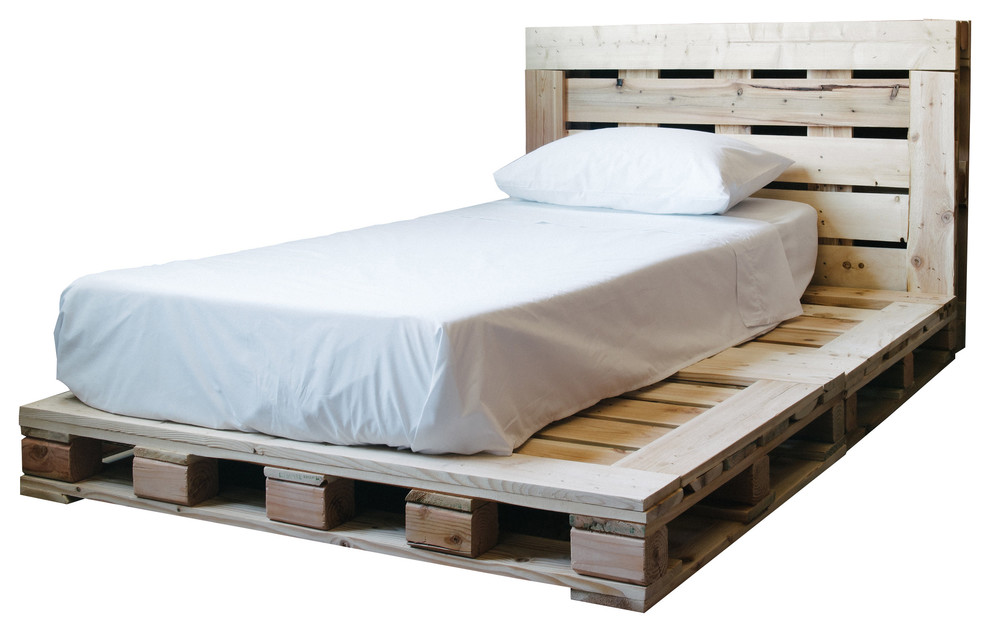 Modelo de dormitorio tipo loft industrial de tamaño medio