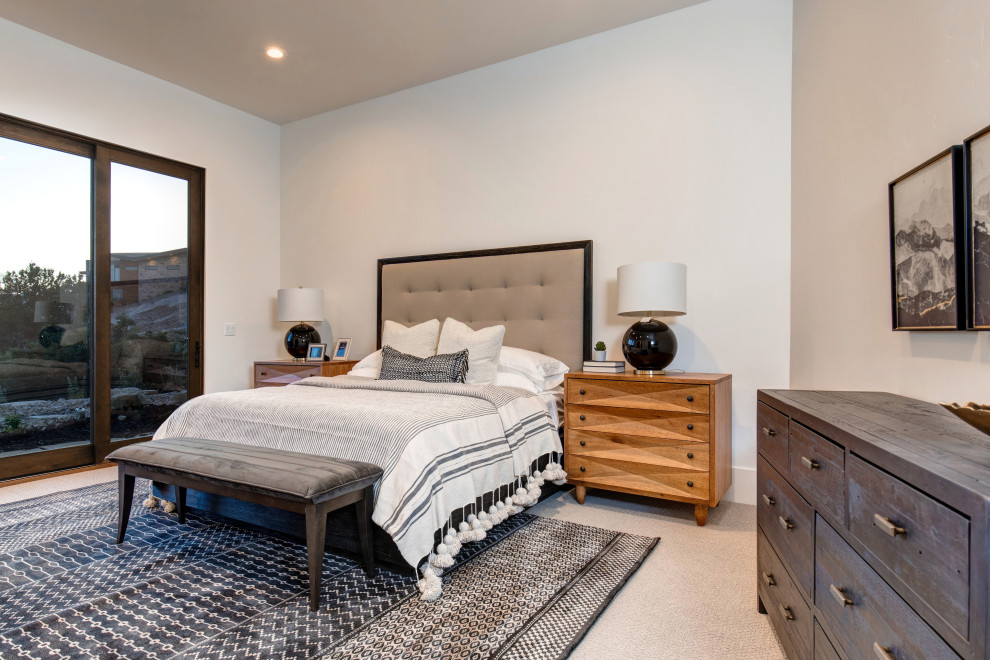 Inspiration for a contemporary bedroom remodel in Salt Lake City