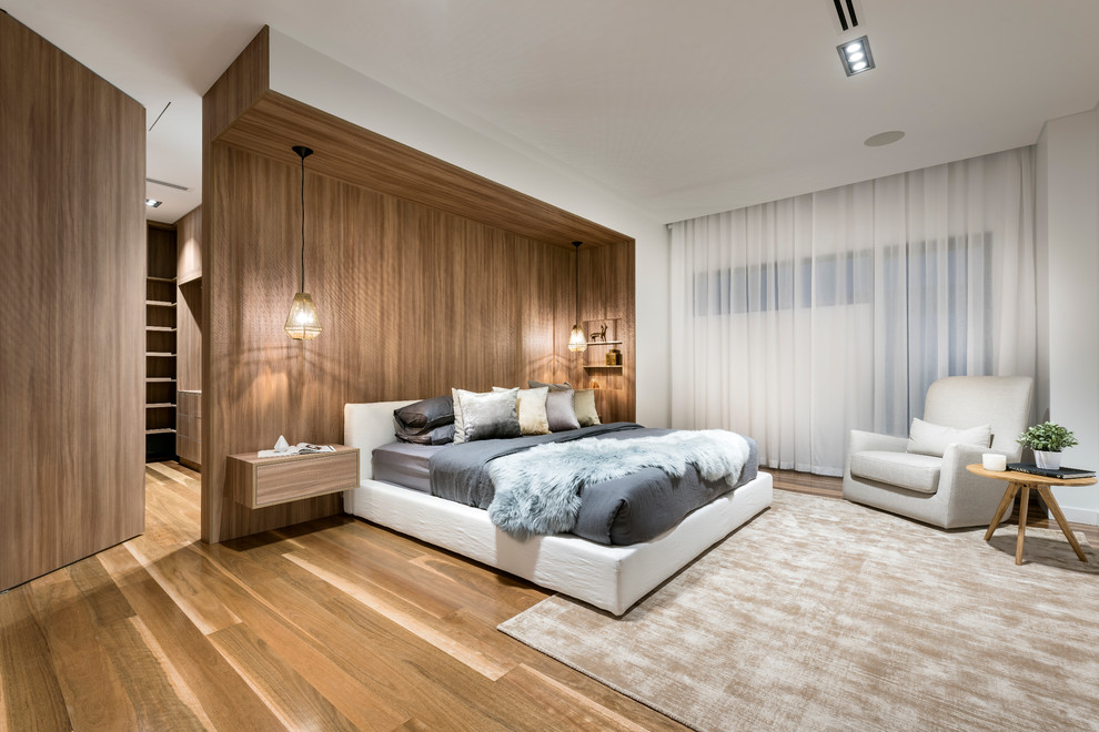 Inspiration for a contemporary bedroom in Perth.