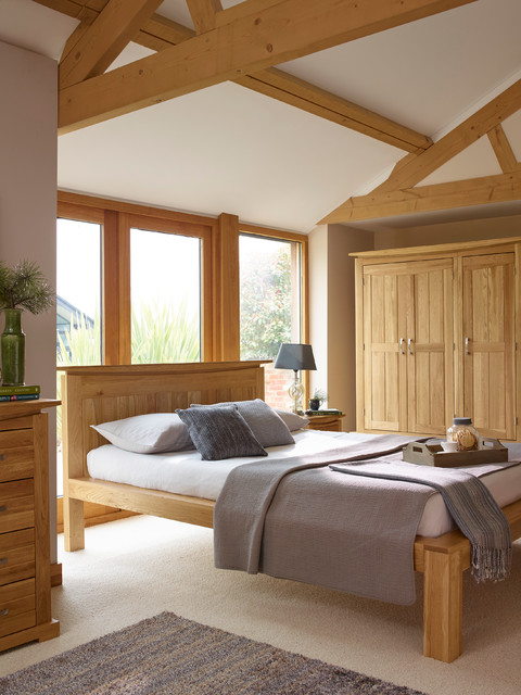 Tokyo Natural Solid Oak Double Bed - Bedroom - Wiltshire - by User | Houzz  UK