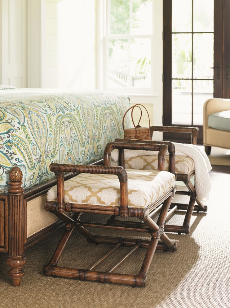 Tommy Bahama Home Bali Hai Echo Beach Bench Tropical Bench With Rattan