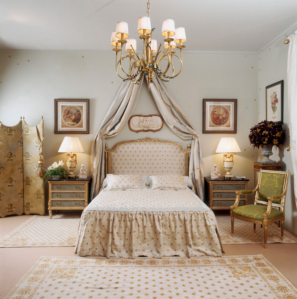 Example of an ornate bedroom design in Other