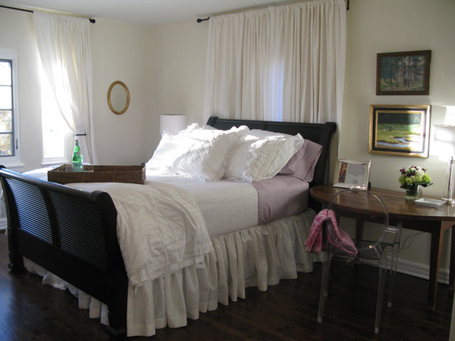 Example of an eclectic bedroom design in Denver
