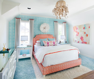 Chambre Avec Un Mur Bleu Et Un Sol Bleu Photos Et Idees Deco De Chambres Novembre 2020 Houzz Fr