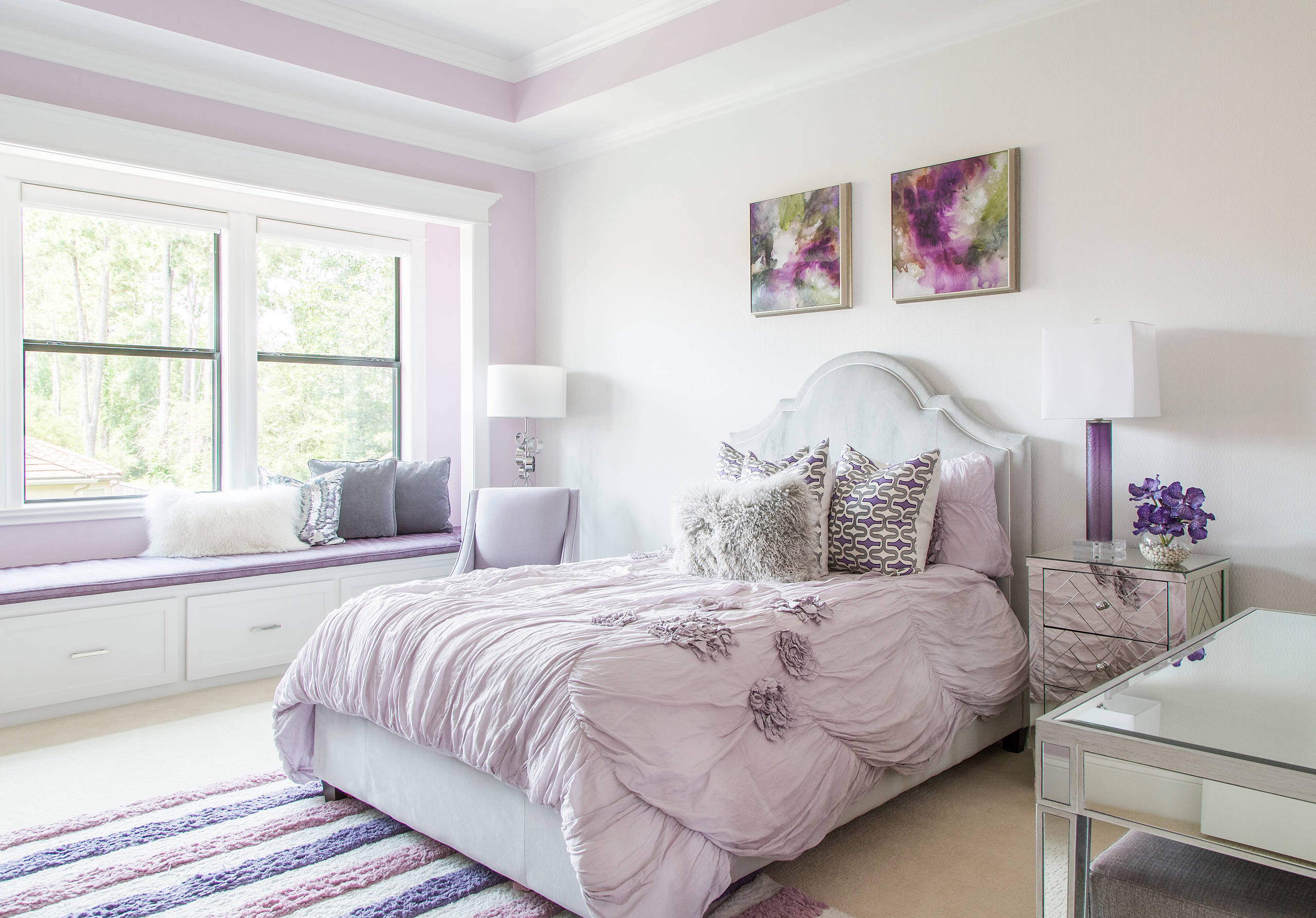 Lavender and gold bedroom ideas