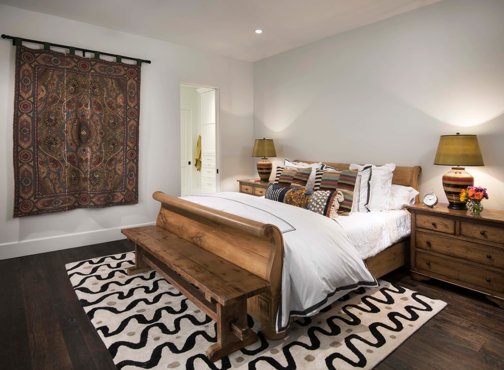 Design ideas for a mediterranean bedroom in Phoenix.